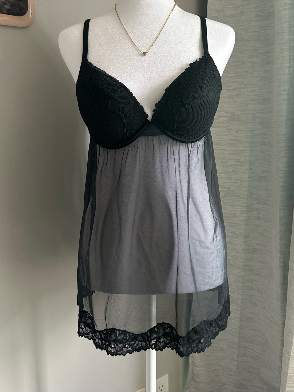 La Senza Black Lace Babydoll